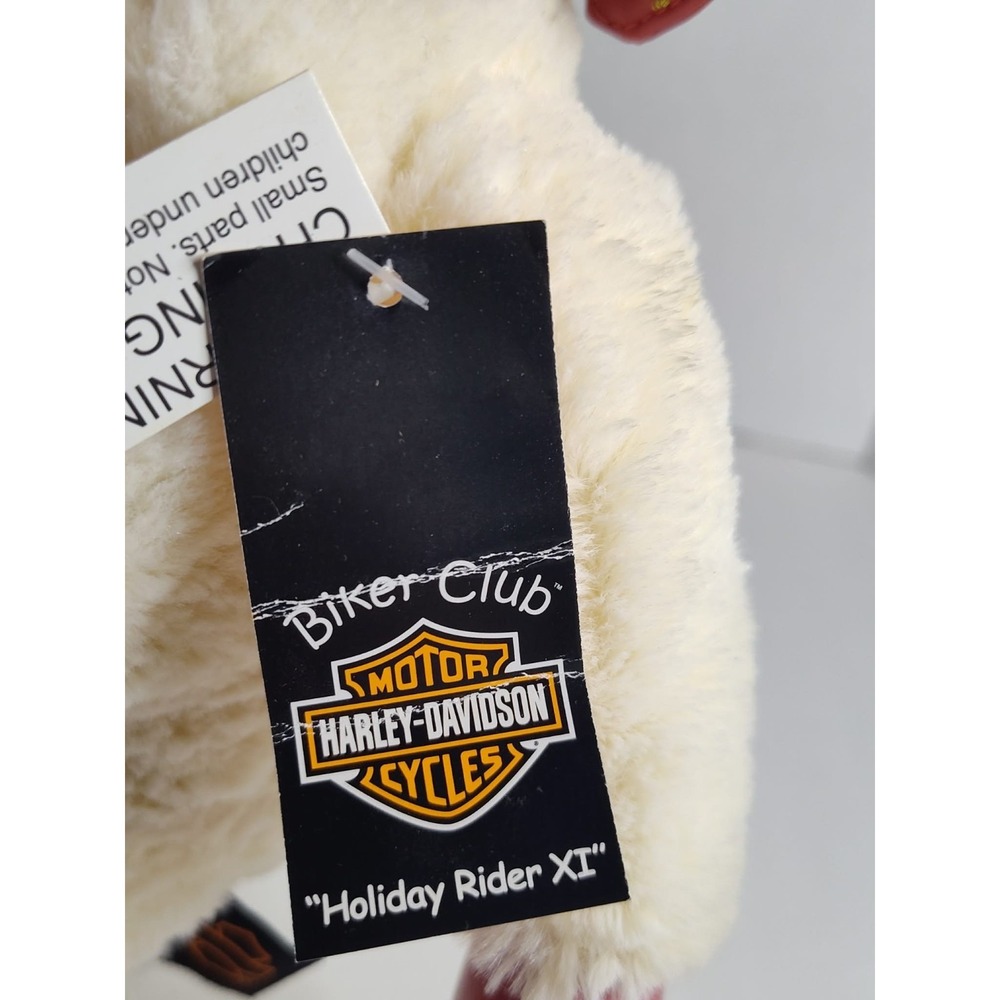 HARLEY DAVIDSON " HAPPY HARLEY DAVIDSON " POLAR BEAR PLUSH TAG HAS WEAR SEE PICS - Picture 6 of 8